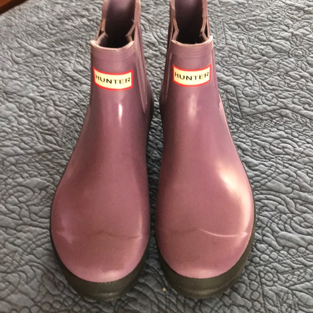 Hunter Rain Boots 10 dark lavender